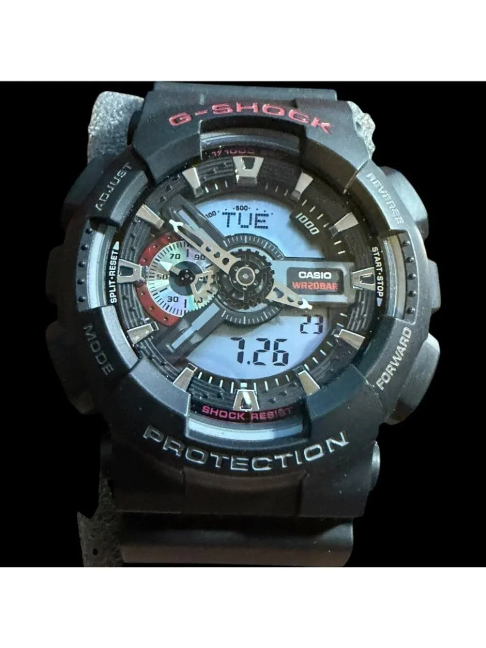 Casio G-Shock GA-110 Shock Resist 200M WR Black Ana-Digi Men's Watch (5146)